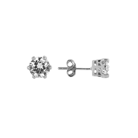 Regal Radiance: 925 Silver Queen Design Stud Earrings