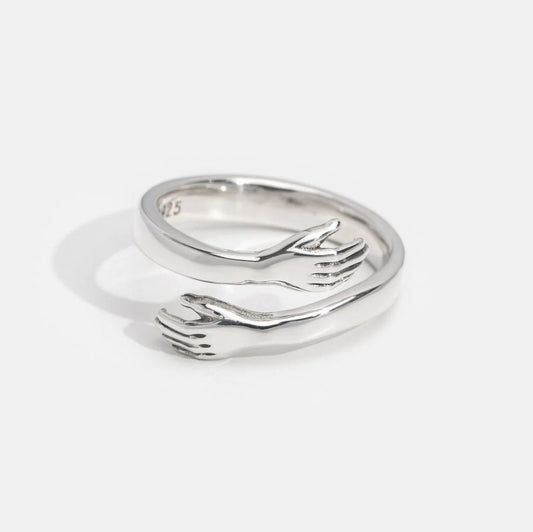 925 Silver adjustable Hug Ring A Unique and Meaningful Gift for Someone Special