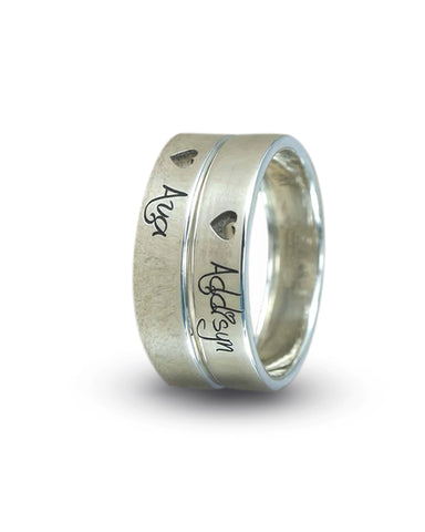 Personalised 925 Sterling Silver Promise Couple Rings