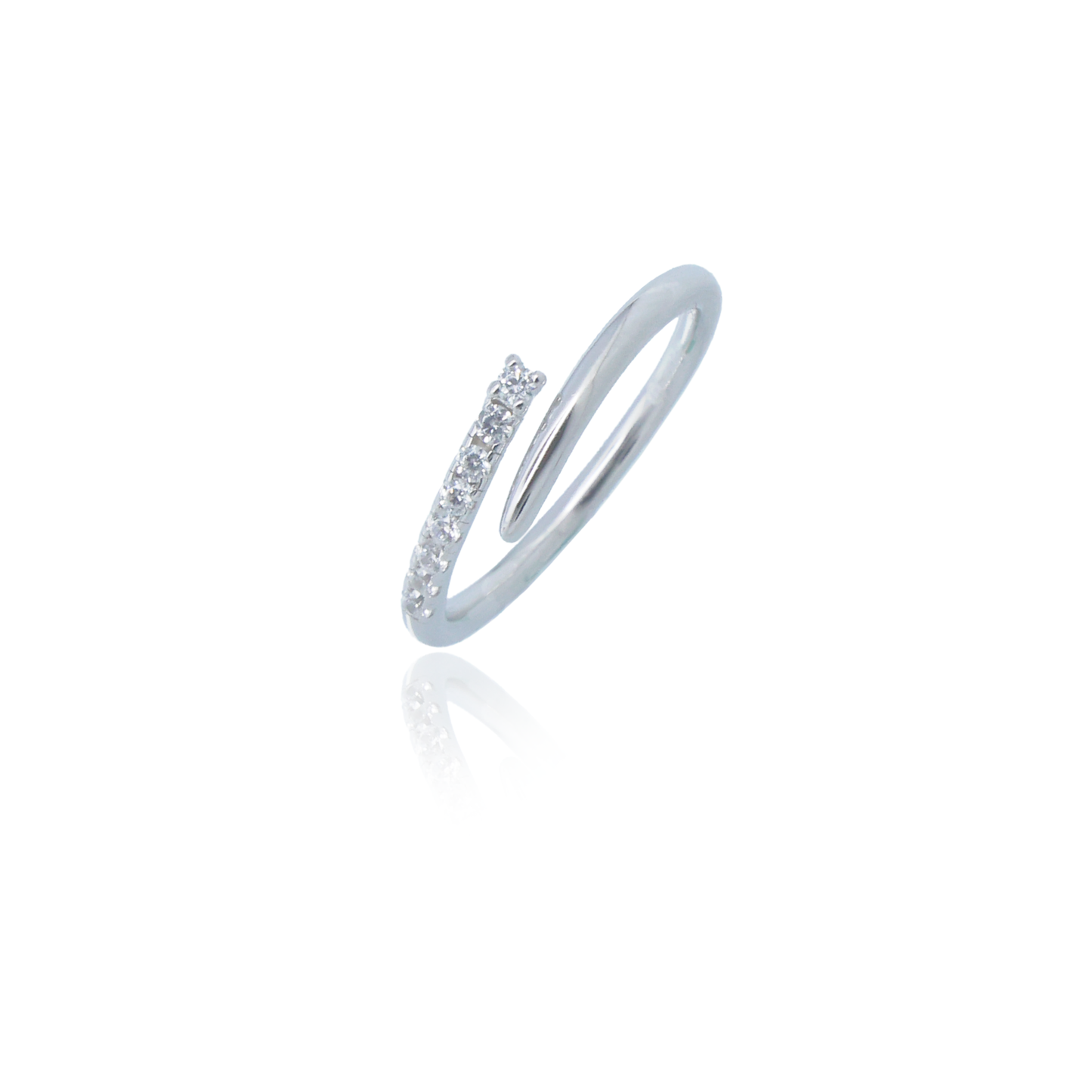 Celestial Curve Silver Adjustable Ring