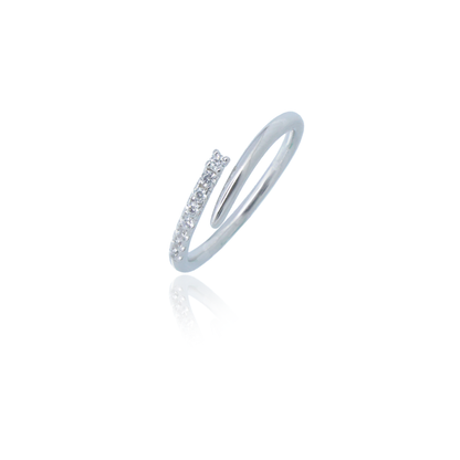 Celestial Curve Silver Adjustable Ring