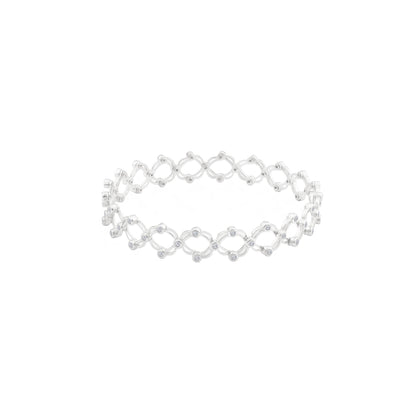 925 SILVER RING SUPPLE BRACELET FOR HER