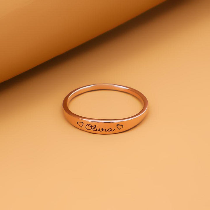 925 SILVER UNISEX BAND NAME ENGRAVED RING