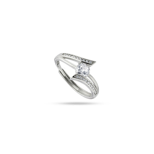 925 SILVER ZIRCON STUDDED RING