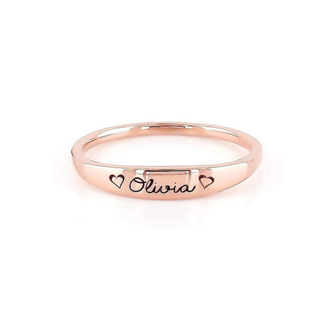 UNISEX BAND NAME ENGRAVED RING