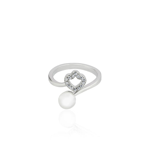 925 Silver Fresh Pearl Ring for her