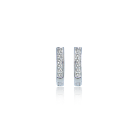 925 Sterling Silver unisex Cubic Zirconia Circularn rodium  Plating Earrings | | Gift for Women and Girls & boys | With Certificate of Authenticity and 925 Hallmark