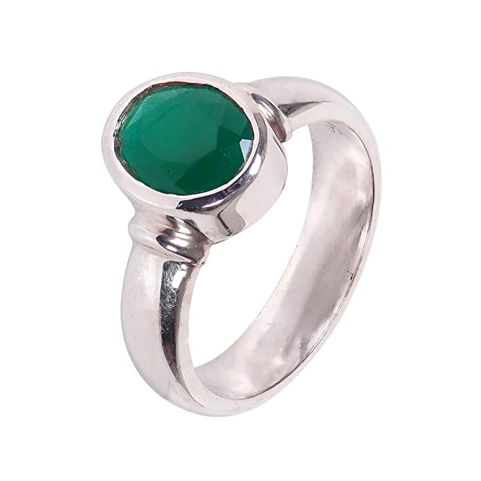 SEMI PRECIOUS EMRALD STONE RING