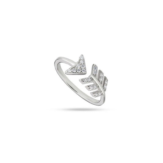 Silver Bow And Arrow Ring