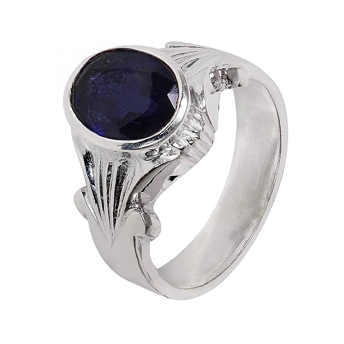 SEMI PRECIOUS BLUE SAPPHIRE STONE RING FOR HIM