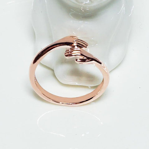 925 SILVER ROSE GOLD PLATED SILVER HUG RING