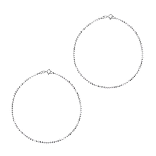 SINGLE LINE  BALLS DESIGN ANKLETS FOR HER