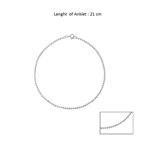 SINGLE LINE  BALLS DESIGN ANKLETS FOR HER