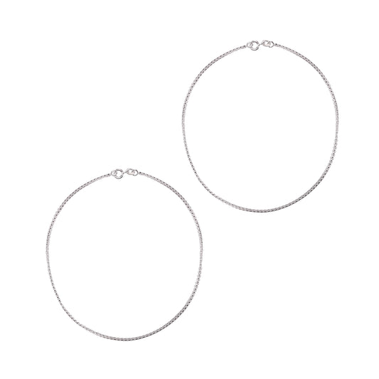 925 SILVER BOX LINK  DESIGN ANKLETS FOR HER