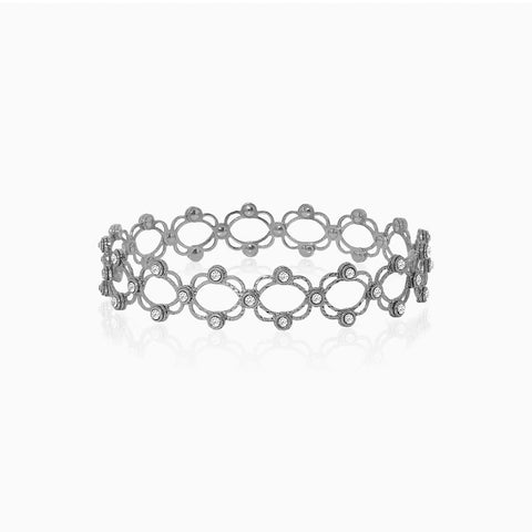 SILVER RING SUPPLE BRACELET FOR HER