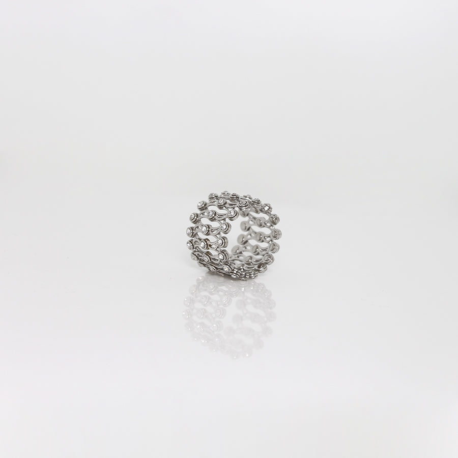 SILVER RING SUPPLE BRACELET FOR HER
