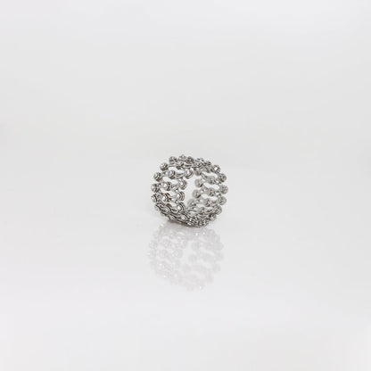 SILVER RING SUPPLE BRACELET FOR HER