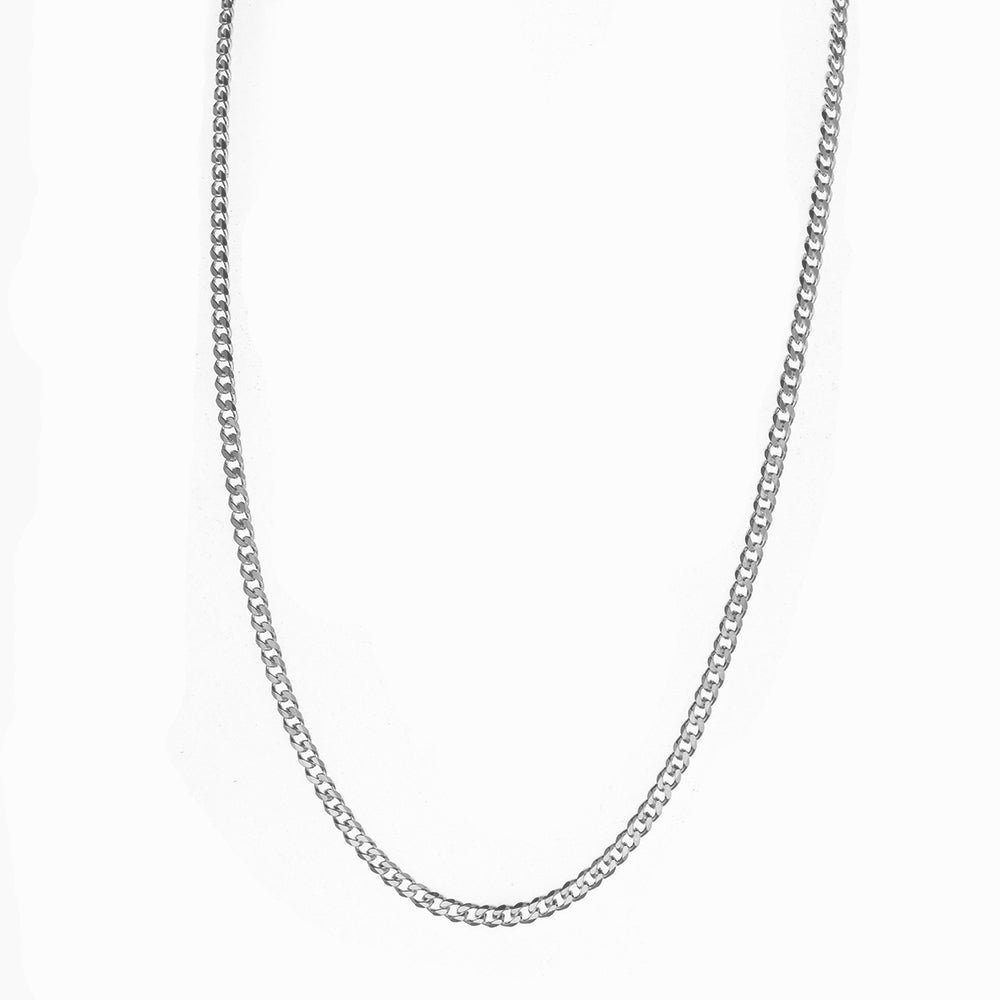 SILVER CURB CHAIN FOR HIM