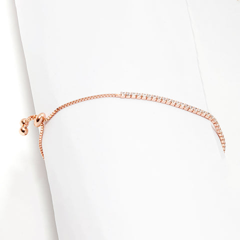 ROSE GOLD ZIRCONIA STUDDED BRACELET