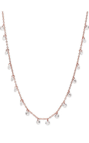 925 silver swarvoski crystal queen chain plated with rose gold