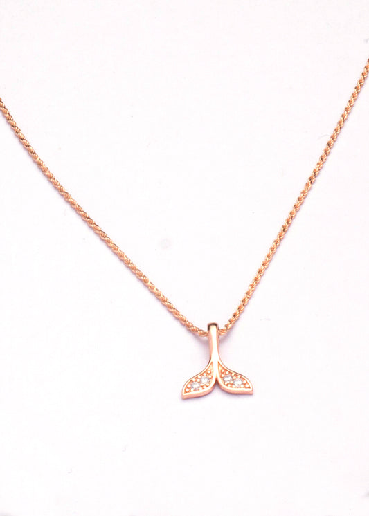 Rose gold  Mermaid's Tail pendant chain