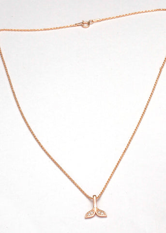 Rose gold  Mermaid's Tail pendant chain