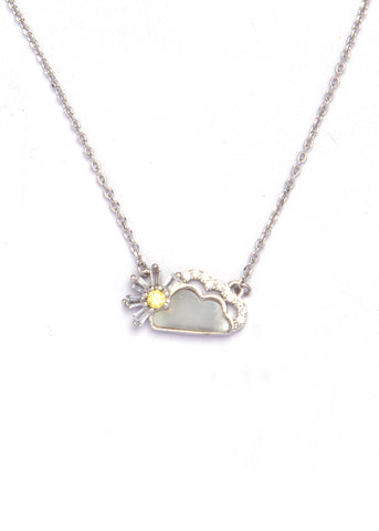 Cloud sunshine design necklace for her