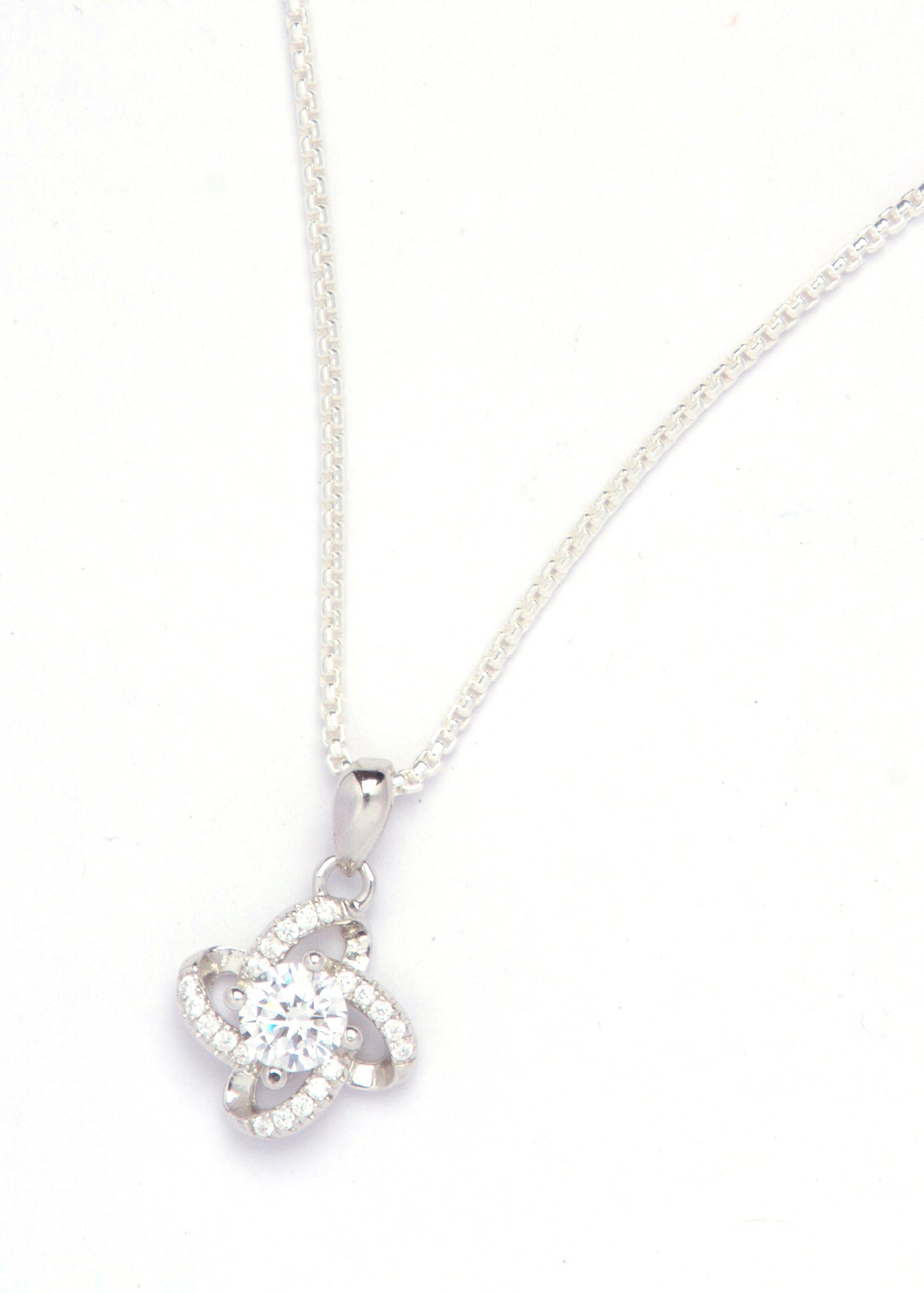 Cubic zirconia studded necklace