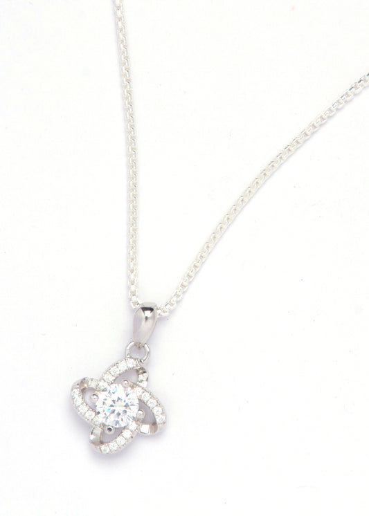 Cubic zirconia studded necklace