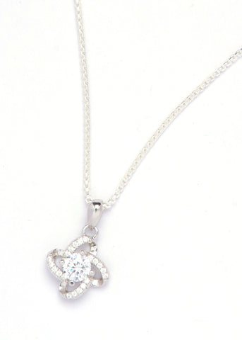 Cubic zirconia studded necklace