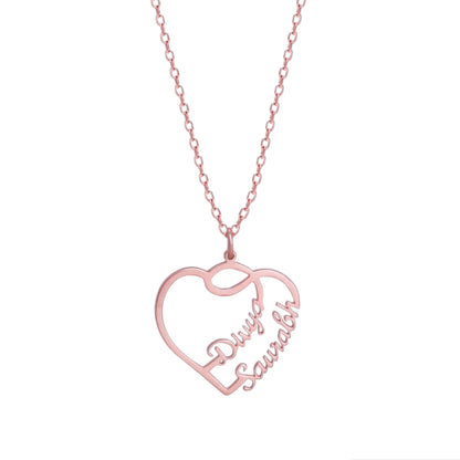 Lovestruck Couple Pendant With Link Chain