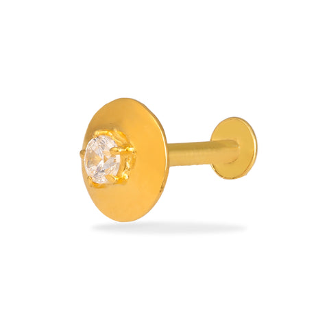 ROUND GOLD SIDE STUD