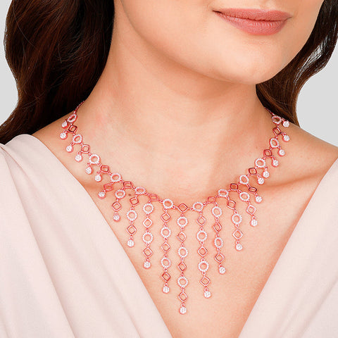 Exclusive rose gold wedding wear necklace