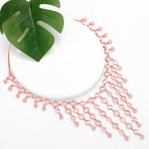 Exclusive rose gold wedding wear necklace