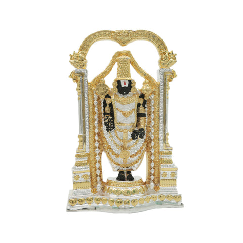 PURE GOLD AND SILVER COATED VENKATESHWAR A SWAMY IDOL