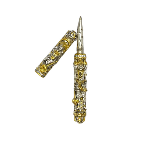 Silver Hanuman Bajrangbali Antique Nakash Pen