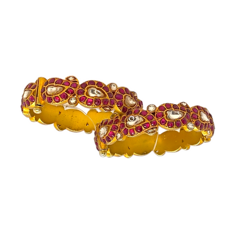 925 SILVER ANTIQUE KUNDAN BANGLES