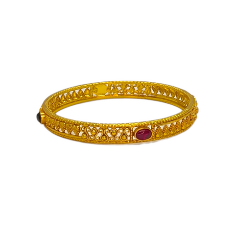 925 SILVER ANTIQUE RUBY EMERALD BANGLES