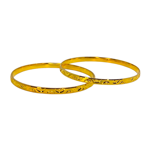 GOLD PLATED SILVER BANGLE