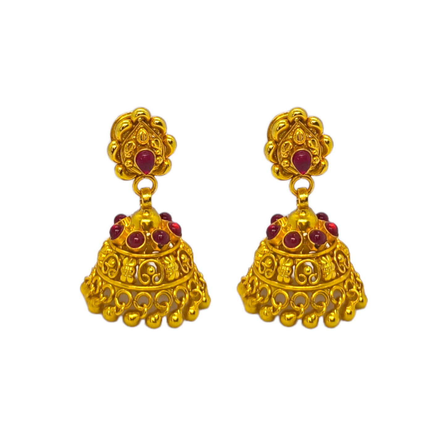 925 SILVER ANTIQUE PLAIN KUNDAN JUMKI