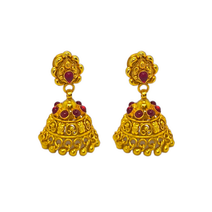 925 SILVER ANTIQUE PLAIN KUNDAN JUMKI