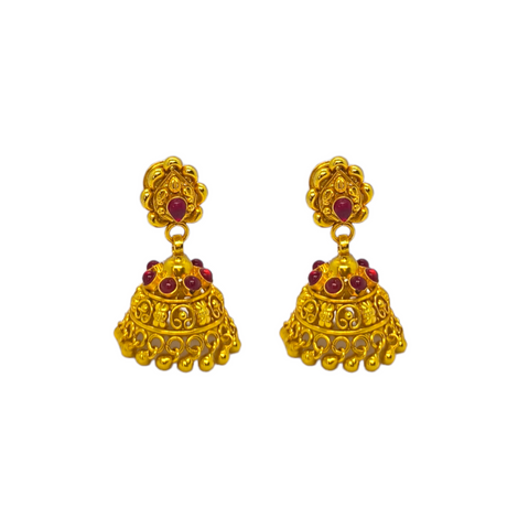 925 SILVER ANTIQUE PLAIN KUNDAN JUMKI