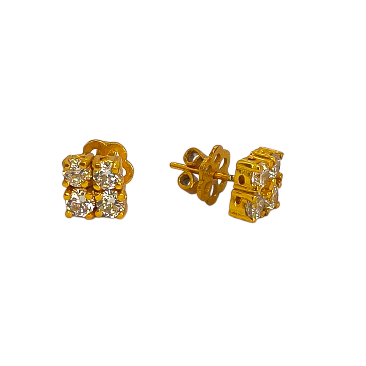 925 SILVER ANTIQUE AD STONE STUD