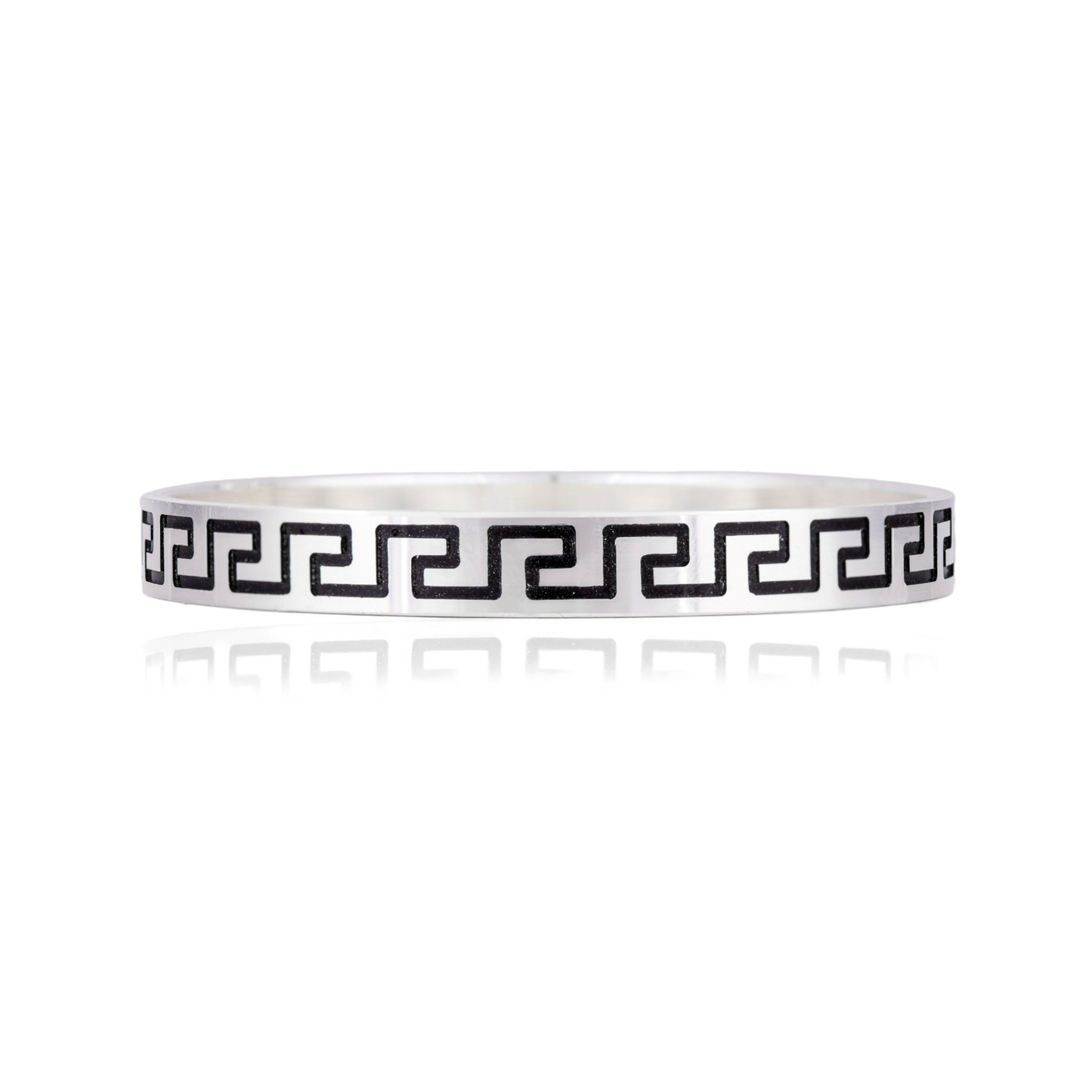 MENS EXCLUSIVE HAND CUFF/KADA FILLED EITH ENAMEL