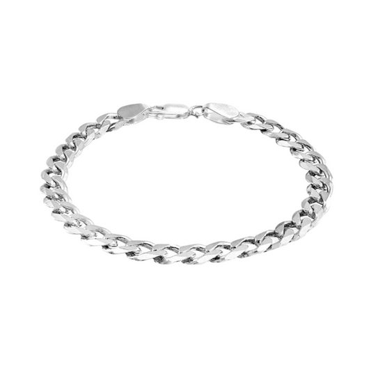 925 Sterling Silver Curb Chain Bracelet for him