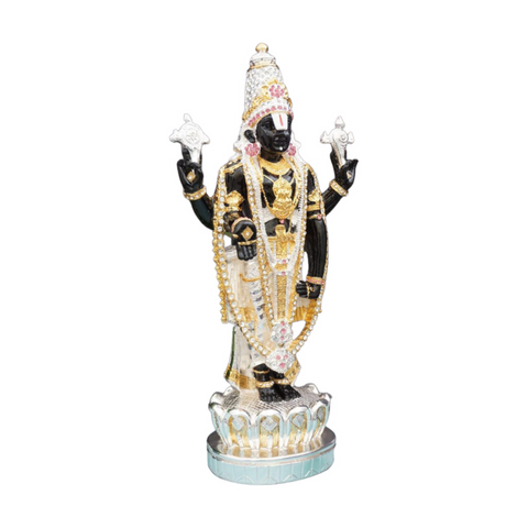 ORIGINAL GOLD AND SILVER COATED TIRUPATI BALAJI STATUE