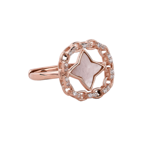 ROSE GOLD COCKTAI PARTY WEAR RING