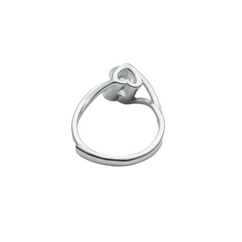 ZIRCONIA STONE HEART RING