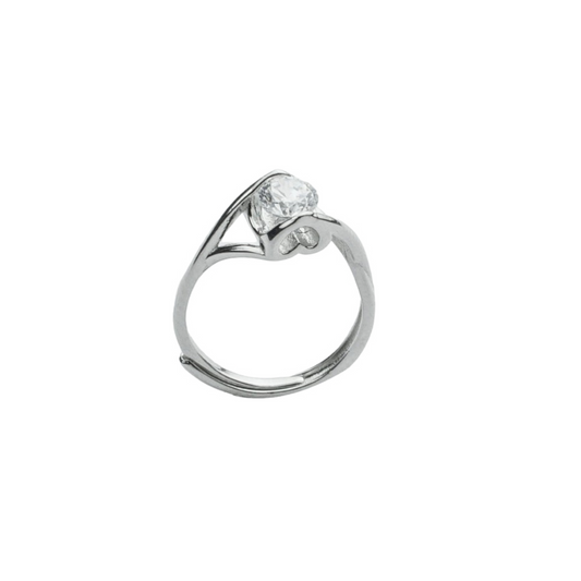 ZIRCONIA STONE HEART RING