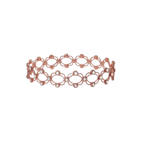 2 IN 1 925 SILVER  ROSE GOLD PLATED  RING CUM BRACELET